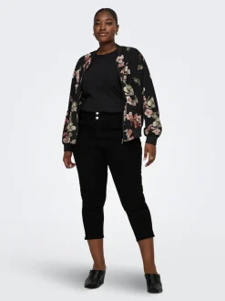 CARCRUZ Hohe Taille Capri Jeans
