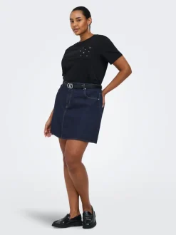 CAREDEN Denim Jeansrock Kurzer Rock