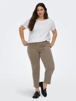 CAREMILY Hohe Taille Gerade geschnitten Knöchellang Jeans