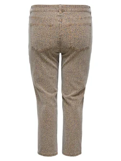 CAREMILY Hohe Taille Gerade geschnitten Knöchellang Jeans