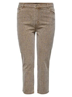 CAREMILY Hohe Taille Gerade geschnitten Knöchellang Jeans
