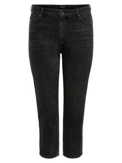 CAREMILY Hohe Taille Gerade geschnitten Knöchellang Jeans