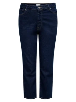 CAREMILY Hohe Taille Gerade geschnitten Knöchellang Jeans