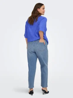 CAREMILYSTRETCH Hohe Taille Gerade geschnitten Knöchellang Jeans