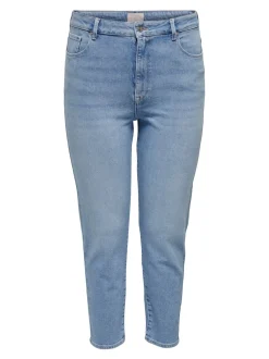 CAREMILYSTRETCH Hohe Taille Gerade geschnitten Knöchellang Jeans