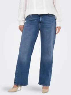 CARRADISON Hohe Taille Weiter Beinschnitt Jeans