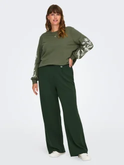 CARSANIA Normal geschnitten Hose mit weitem Beinschnitt