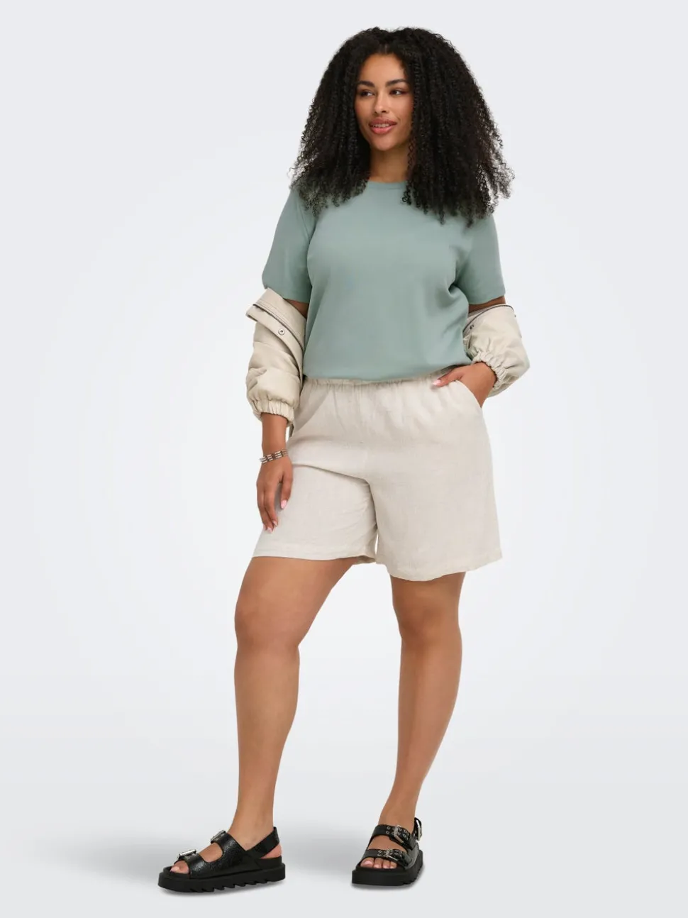 CARSIESTA Locker geschnitten Leinen Shorts