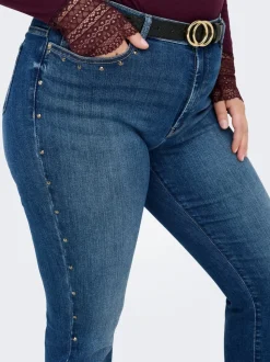 CARSUI Mittlere Taille Slim Fit Knöchellang Jeans