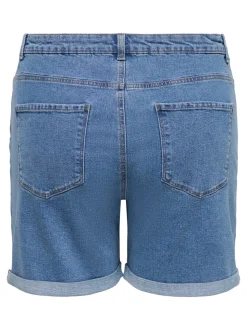 CARVEGA Hohe Taille Normal geschnitten Jeans-Shorts