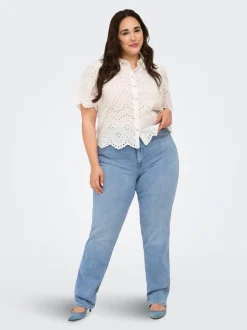 CARWILLY Hohe Taille Gerade geschnitten Jeans