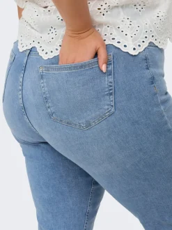 CARWILLY Hohe Taille Gerade geschnitten Jeans