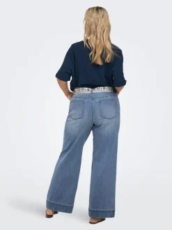 CARWILLY Hohe Taille Weiter Beinschnitt Jeans