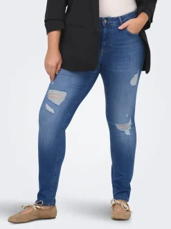 CARWILLY Mittlere Taille Skinny Fit Knöchellang Jeans