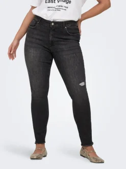 CARWILLY Mittlere Taille Skinny Fit Knöchellang Jeans