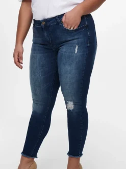 CARWILLY Mittlere Taille Skinny Fit Knöchellang Jeans