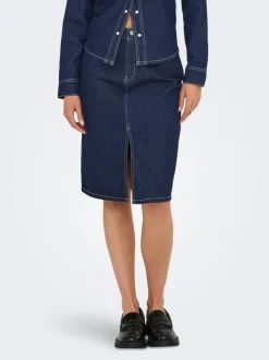 JDYBELLA Denim Jeansrock Midirock