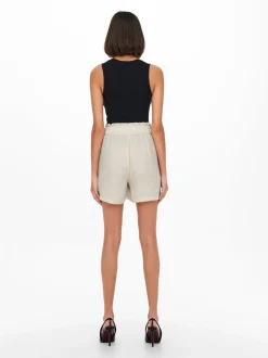 JDYDIVYA Hohe Taille Normal geschnitten Paperbag Shorts