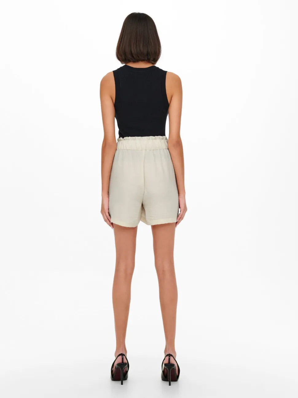 JDYDIVYA Hohe Taille Normal geschnitten Paperbag Shorts