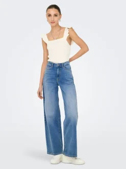 JDYFELINA-FINA Hohe Taille Weiter Beinschnitt Jeans