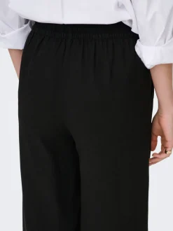 JDYSAY Locker geschnitten Leinen Hose mit weitem Beinschnitt