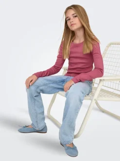 KOGDAD Mittlere Taille Gerade geschnitten Jeans