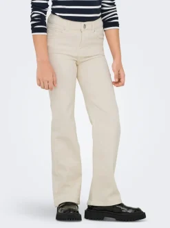 KOGJUICY Hohe Taille Weiter Beinschnitt Verkürzt Jeans