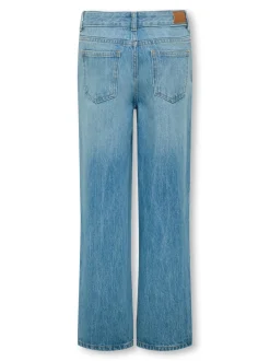 KOGLOPEZ Niedrige Taille Weiter Beinschnitt Knöchellang Jeans