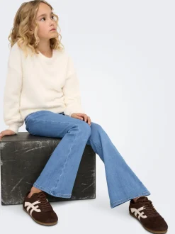 KOGRAIN Mittlere Taille Flared Jeans
