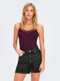 Normal geschnitten Rundhals Tank-Top