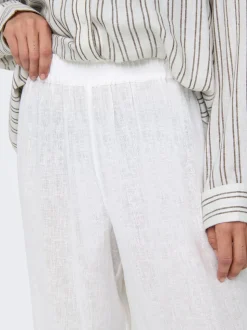 ONLBRUXELLES Gerade geschnitten Leinen Hose