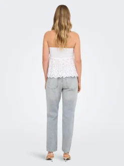 ONLEMILY Ankel Hohe Taille Gerade geschnitten Jeans