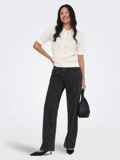 ONLEZRA Niedrige Taille Weiter Beinschnitt Jeans
