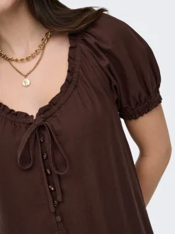 ONLGOA Leinen Kurzes Kleid
