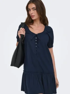ONLGOA Leinen Kurzes Kleid
