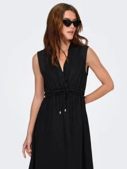 ONLGOA Leinen Langes Kleid