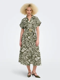 ONLJAKIRI Leinen Langes Kleid