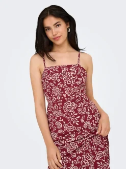ONLJAKIRI Leinen Midikleid