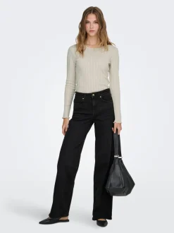 ONLMADISON Hohe Taille Weiter Beinschnitt Jeans