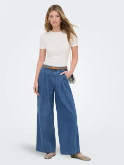 ONLNORRIE Hohe Taille Weiter Beinschnitt Jeans