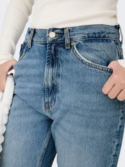 ONLRILEY Hohe Taille Gerade geschnitten Jeans