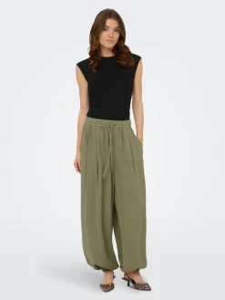 ONLSIESTA Weiter Beinschnitt Leinen Hose mit weitem Beinschnitt
