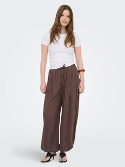 ONLSIESTA Weiter Beinschnitt Leinen Hose mit weitem Beinschnitt