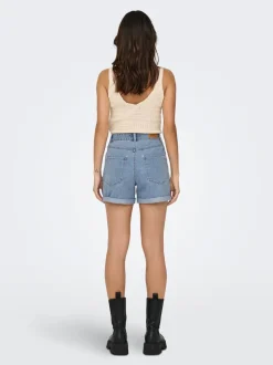 ONLVEGA Hohe Taille Normal geschnitten Jeans-Shorts