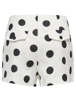 ONLVIESTA Hohe Taille Normal geschnitten Leinen Lässige Shorts