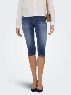 ONLWAUW Mittlere Taille Normal geschnitten Caprihose