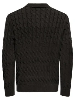 ONSKICKER Gestricktes Poloshirt