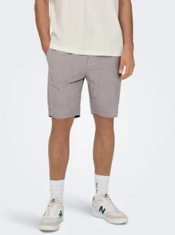ONSLINUS Normal geschnitten Leinen Shorts