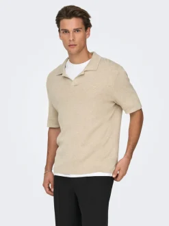 ONSTRAVIS Gestricktes Poloshirt