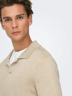 ONSTRAVIS Gestricktes Poloshirt